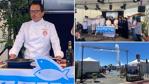 Showcooking, laboratori e street food: ad Andora è iniziato “Azzurro Pesce d’Autore”