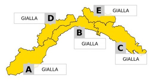 Meteo, prolungata l'allerta gialla fino alle 21 da Varazze a Spotorno