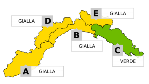 Allerta meteo declassata in gialla: schiarite e miglioramenti in Liguria