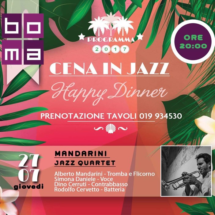 Varazze: serata musicale interpretata da Mandarini Jazz Quartet