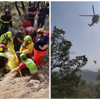 Cade durante un'escursione in bici con un volo di circa 4 metri: 60enne ricoverato in codice rosso