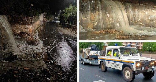 Bomba d’acqua ad Andora: Protezione Civile e operai comunali al lavoro da questa notte
