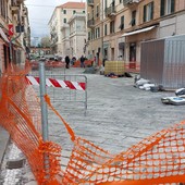 Basoli in via Astengo a Savona, la riapertura totale slitta di due mesi. Assessore Parodi: &quot;Sollecitato alla ditta il restringimento del cantiere&quot;