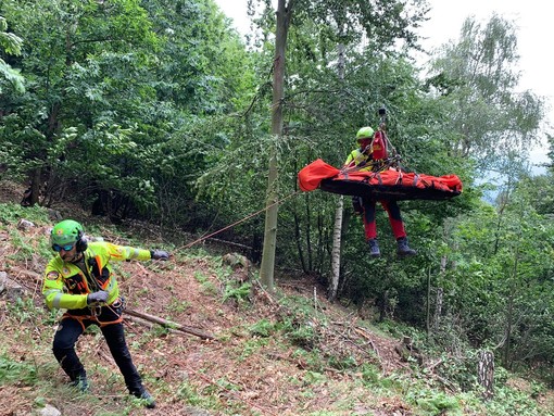 Biker tedesca infortunata a Calizzano: intervento dell’elisoccorso (FOTO)