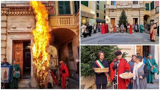 Acceso il Confuoco a Varazze, come a Savona le fiamme volano in alto (FOTO)