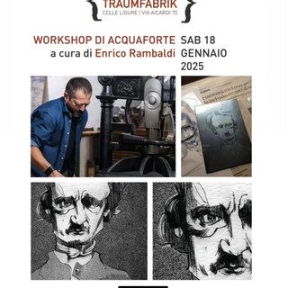 A Celle Ligure il 18 gennaio un workshop con Enrico Rambaldi per scoprire l'arte dell'acquaforte