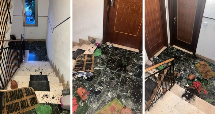 Albisola, cinghiale si intrufola in un condominio e spacca tutto per le scale: &quot;Non si fanno più problemi&quot; (FOTO)