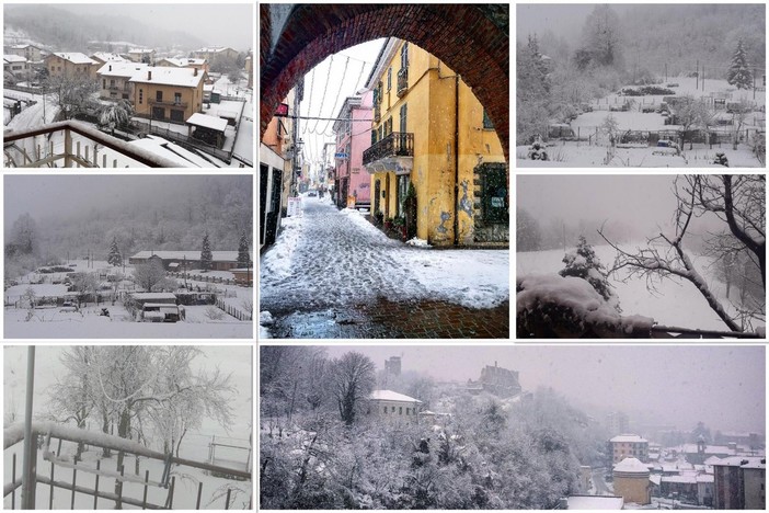 La neve non si ferma in Val Bormida: precipitazioni in corso (FOTO)