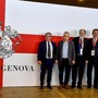 Il Comitato Organizzatore degli Europei &quot;Genova 2025&quot; a Basilea per la bandiera della Confederazione Europea