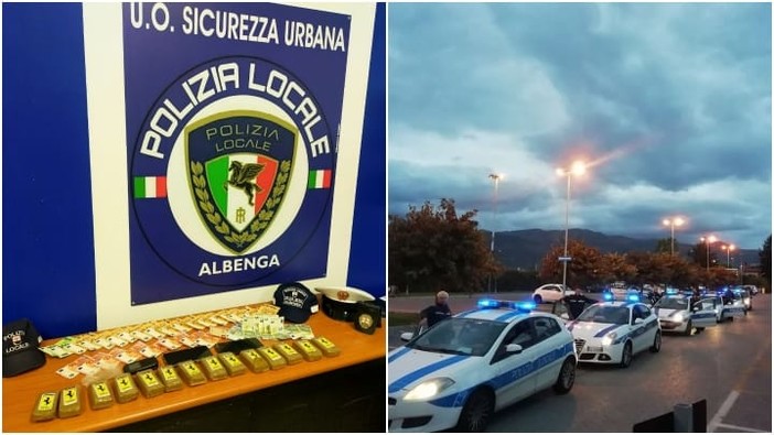 Smantellato traffico di droga ad Albenga, la polizia locale sequestra 1kg e 400 grammi di hashish: due arresti e una denuncia