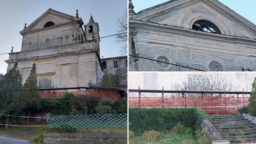 Varazze, crolla un pezzo di copertura del tetto della chiesa in frazione Pero, il sindaco “Opere di messa in sicurezza nei prossimi giorni”