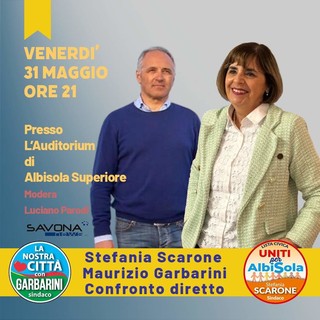 Elezioni Albisola Superiore, questa sera il confronto con i candidati sindaci Garbarini e Scarone