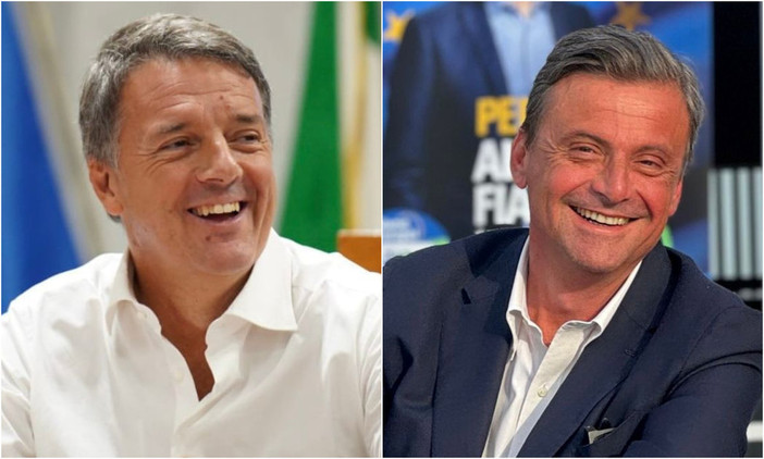 Da sinistra: Matteo Renzi e Carlo Calenda