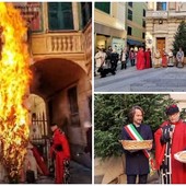 Acceso il Confuoco a Varazze, come a Savona le fiamme volano in alto (FOTO)