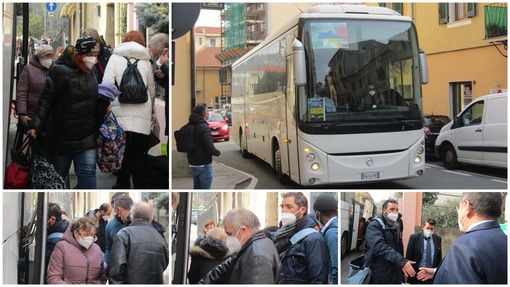 Viaggio della speranza in fuga dalla guerra: arrivano a Celle e Valleggia una quarantina di profughi ucraini (FOTO e VIDEO)