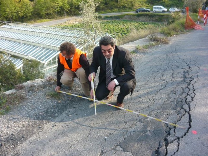 Albenga: sopralluogo di Schneck per il crollo di Cenesi