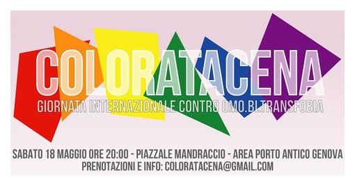 Giornata internazionale contro l'omotransfobia, al porto Antico arriva la ColorataCena