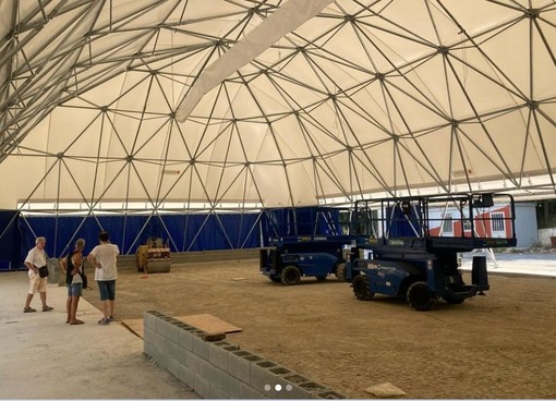 Savona, saranno finiti per ottobre i lavori di copertura del bocciodromo di via Famagosta