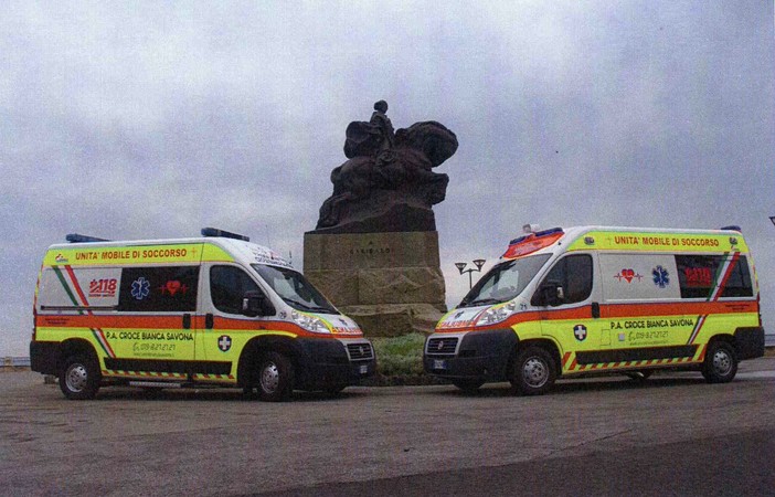 Inaugurazione delle due nuove ambulanze della Croce Bianca di Savona