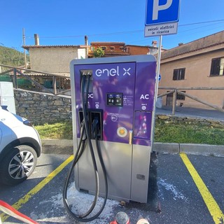 Una colonnina per la ricarica di auto elettriche