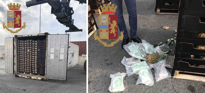Dalla Costa Rica arrivava la cocaina nascosta tra le casse di ananas: due arresti anche nel savonese
