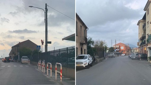 Campochiesa d’Albenga, il comune mette dissuasori per evitare parcheggi &quot;selvaggi&quot;, ma poche ore dopo alcuni vengono rimossi da ignoti