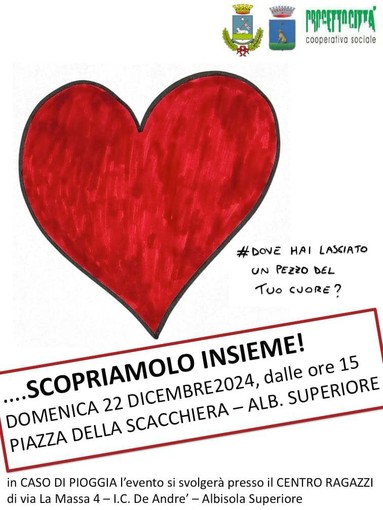 &quot;Dove hai lasciato un pezzo del tuo cuore?&quot;: il 22 dicembre la risposta al &quot;mistero&quot; albisolese