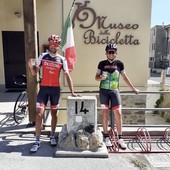 Sulle strade storiche di Giro d'Italia e Tour de France: l'impresa di Davide e Luca, giovani ciclisti valbormidesi (FOTO)
