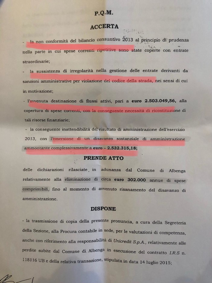 Albenga, il candidato Tomatis: &quot;La nostra amministrazione ha dovuto ripianare  la situazione debitoria lasciata dal passato&quot;