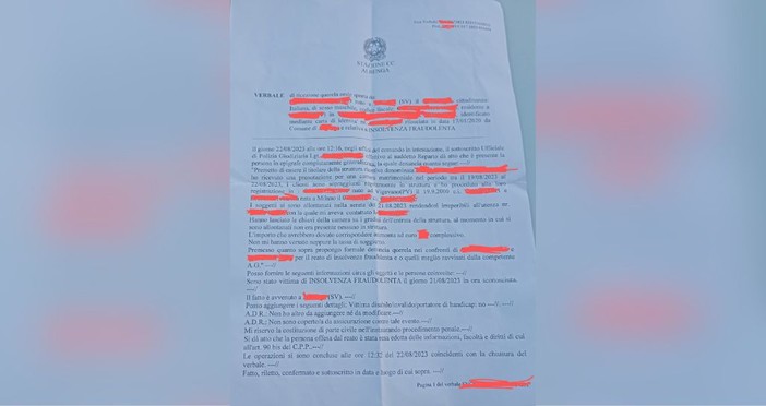 Albenga, scappano da un B&amp;B senza pagare. Il titolare: “Tanto clamore per 2 euro del piattino, e noi che lavoriamo cosa dovremmo dire?”