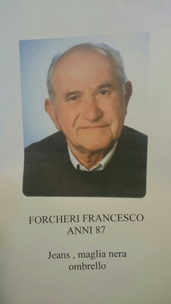 Trovato senza vita il corpo di Francesco Forcheri