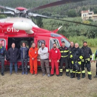 Varazze, realizzazione del punto d'atterraggio dell'elisoccorso: sopralluogo al Salice