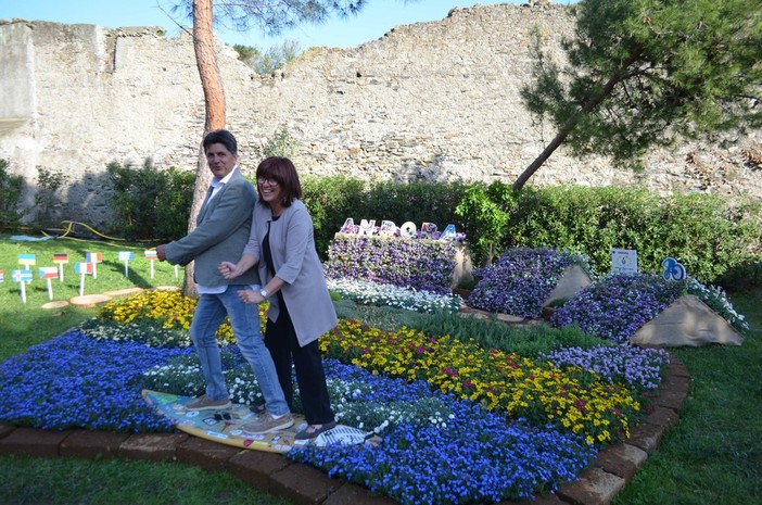 Andora partecipa ad Euroflora con un allestimento di fiori e piante aromatiche