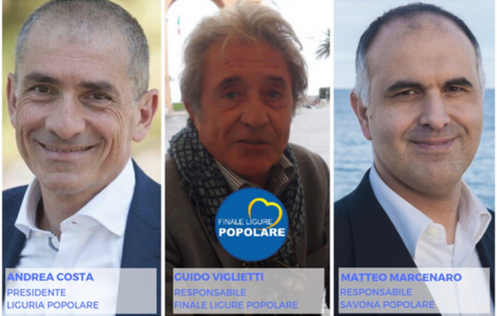 Nasce Finale Ligure Popolare: l’annuncio del presidente di Liguria Popolare, Andrea Costa, e del responsabile di Savona Popolare, Matteo Marcenaro