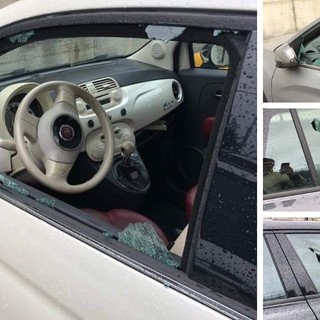 Savona, atto vandalico in via Nizza: rotti i finestrini di diverse auto (FOTO)