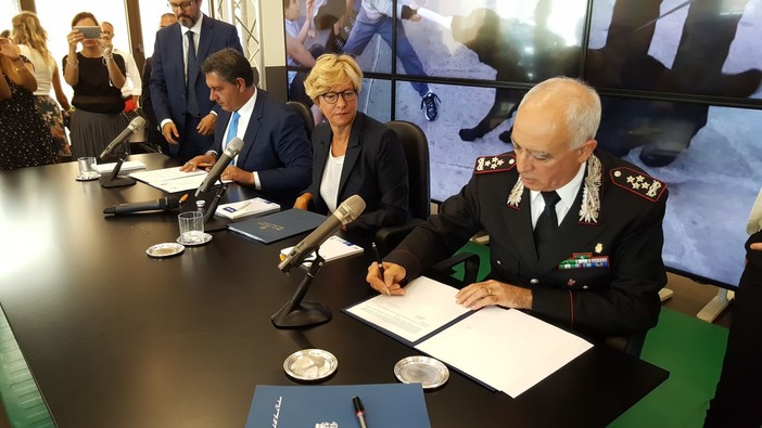 Sicurezza: firmato protocollo d'intesa tra Regione Liguria e l'Arma dei Carabinieri