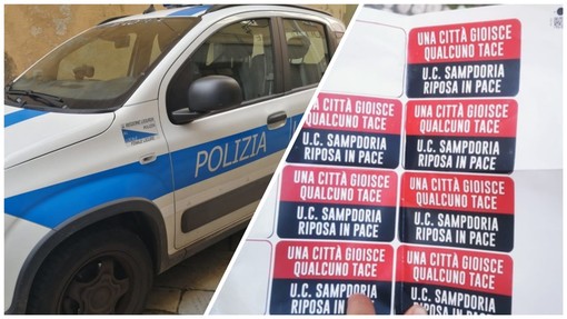 Appiccicava adesivi della sua squadra del cuore sull'arredo urbano, tifoso genoano multato a Finalborgo