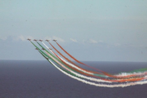 Le Frecce Tricolore dell'Aeronautica Militare (foto Silvio Fasano)