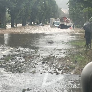 Fiume Bormida esondato a Ferrania