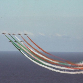 Le Frecce Tricolore dell'Aeronautica Militare (foto Silvio Fasano)