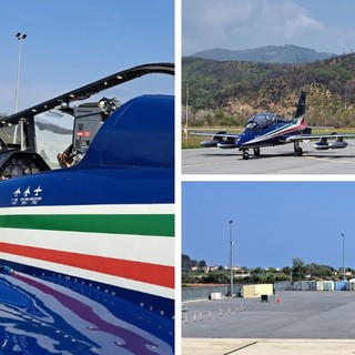 Le Frecce Tricolori sono arrivate: nel piazzale di Piaggio in attesa delle esibizioni ad Andora