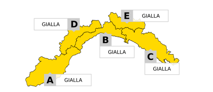 Tutta la Regione passa in allerta gialla, prolungata fino a domani