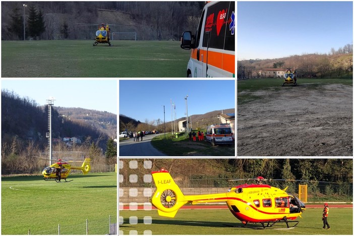 Prove di atterraggio e decollo dell'elisoccorso Grifo in Val Bormida: test a Giusvalla, Mallare, Murialdo e Cairo (FOTO)