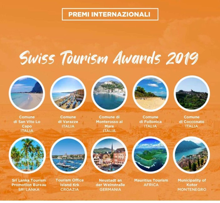 Varazze conquista il podio ai prestigiosi &quot;Swiss Tourism Awards&quot;