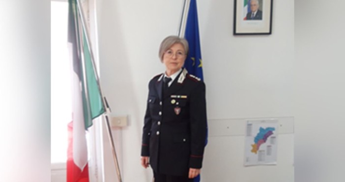 Il comandante dei  gruppo Carabinieri Forestale di Savona Giovanna Vulpi va in pensione