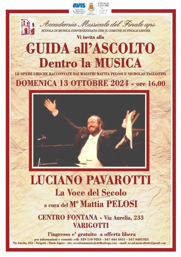 Finale, Guida all'ascolto, Mattia Pelosi svela l’arte di Luciano Pavarotti “La voce del secolo”