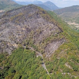 Incendio boschivo a Cisano: prosegue il monitoraggio, domata una piccola ripartenza