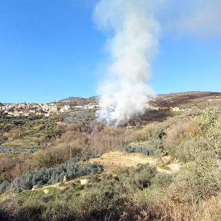 Bosco in fiamme a Tovo San Giacomo: sul posto vigili del fuoco e volontari Aib (VIDEO)