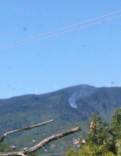 Principio di incendio sul Colle del Melogno