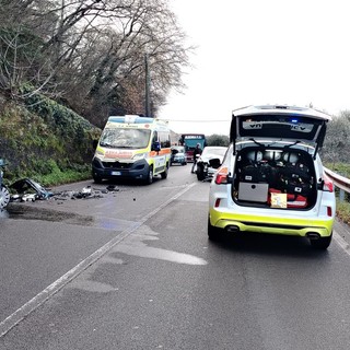 Albenga, scontro tra auto sulla Sp 6: due feriti al Santa Corona (FOTO)